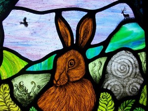 Hare Stained glass Work